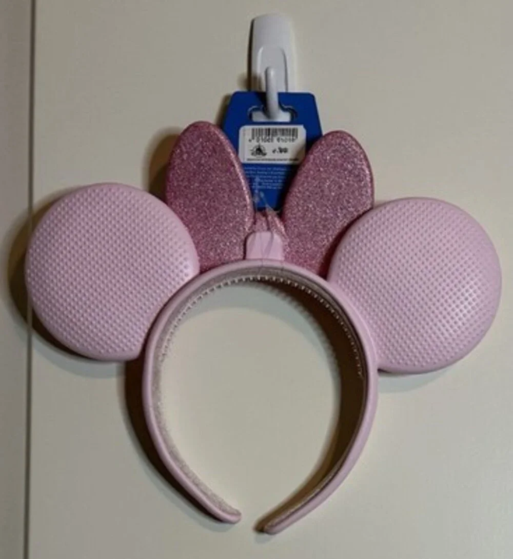2026 Disney Parks Crocs Pink Minnie Mouse Ear Ears Bow Headband NWT